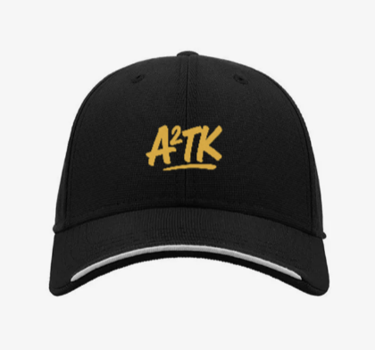 Black A2TK cap with gold embroidered logo